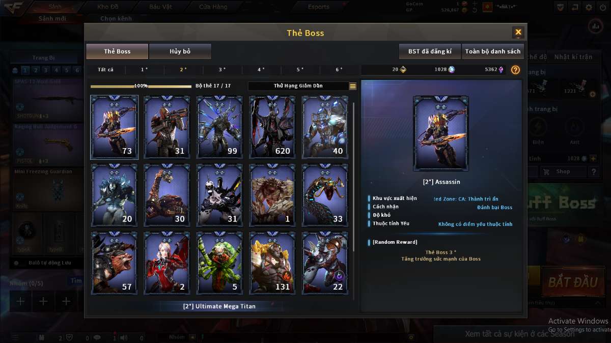 shop acc cf uy tin gia re